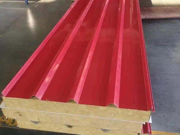 Color coated rock wool sandwich steel plate стальная пластина с многослойным покрытием из минеральной ваты